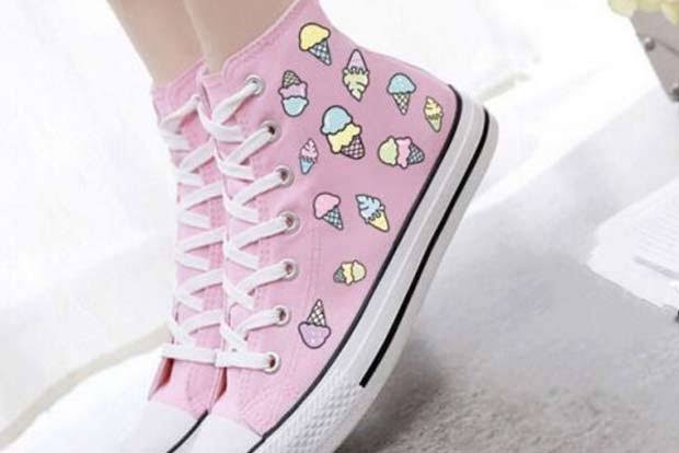 Spring sneakers in winter