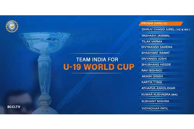 Priyam Garg to lead India at U19 World Cup next year