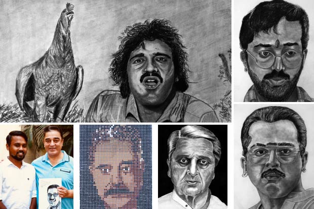 Inspired by Kamal, fan sketches tribute