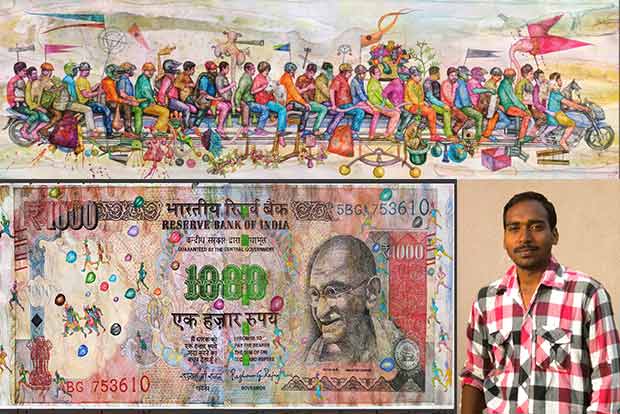 Artist explores power struggles in society through paintings