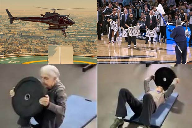 Trending in TN: A septuagenarian hitting the gym, bats gatecrashing a basketball match and a perfect bike landing on top of Burj Al Arab