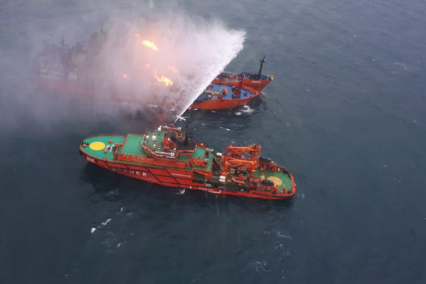 14 sailors killed as fuel ships with Indian, Turkish crews catch fire off Russia