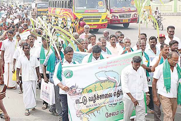 Farmers, activists on hunger strike opposing Salem-Chennai expressway