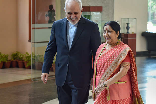 Sushma Swaraj holds talks with Iranian Foreign Minister Sushma Swaraj holds talks with Iranian Foreign Minister