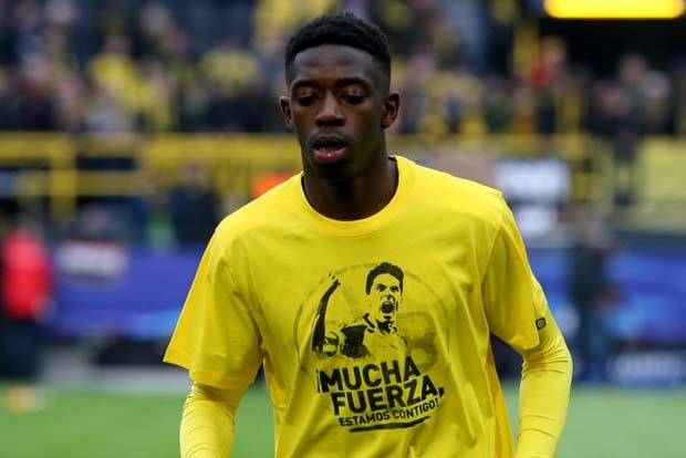 Dembele to miss around 10 weeks with hamstring injury