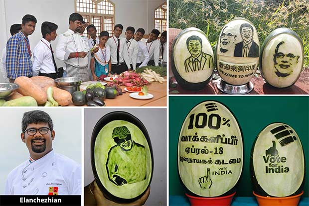 Food for thought: TN artist carves vegetable, fruit art with social messages