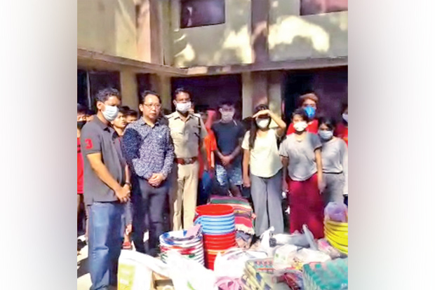 Northeast migrant workers provided with essentials