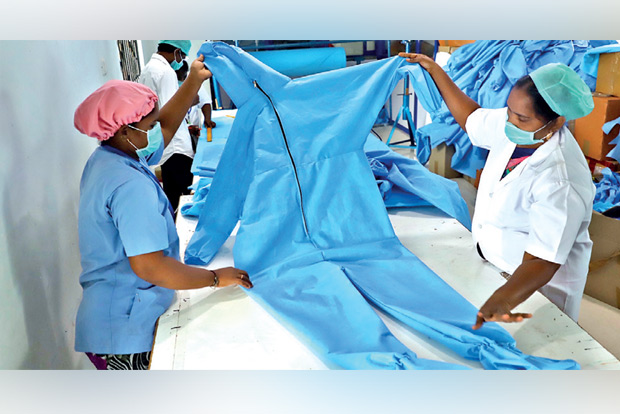 Army veteran uses bag making unit to produce protective gear