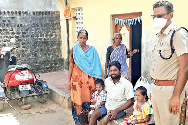 SP lands at doorstep with groceries after diffabled man seeks help over SMS SP lands at doorstep with groceries after diffabled man seeks help over SMS