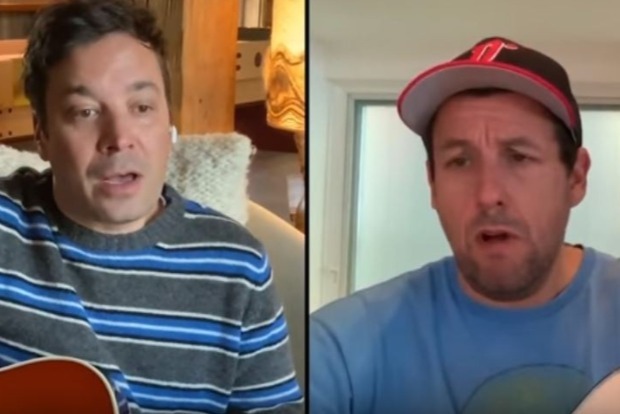 Adam Sandler, Jimmy Fallon root for social distancing with Dont touch grandma song Adam Sandler, Jimmy Fallon root for social distancing with Dont touch grandma song