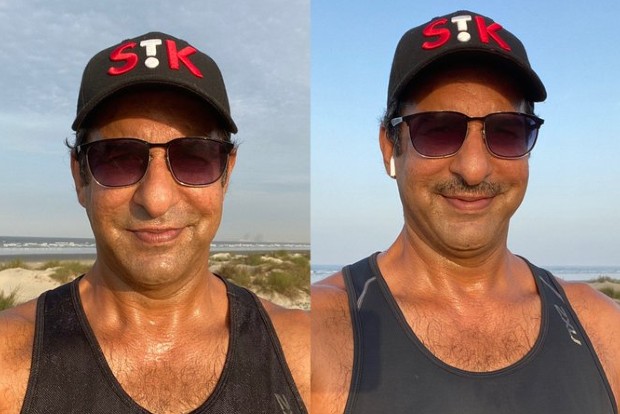 Moustache or not? Akram asks fans on social media