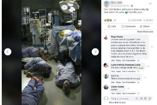 Does the picture show the doctors who died off COVID- 19 from Italy?