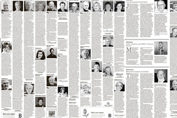 Boston Globe prints 16 pages of obituaries amid pandemic