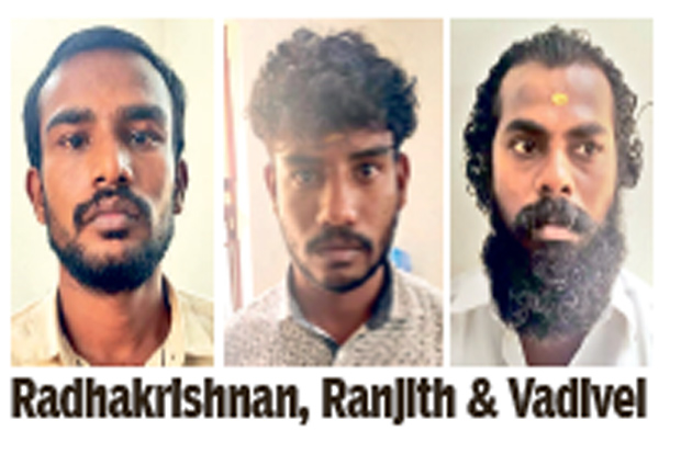 Gangster Radha, 2 aides nabbed
