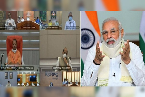 PM reviews flood situation with CMs of six states