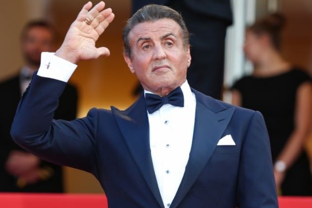 Sylvester Stallone enjoys a day on the beach with family