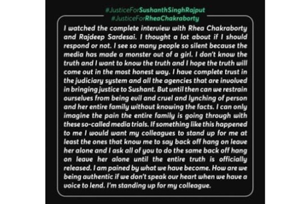 Taapsee Pannu, Lakshmi Manchu condemn media trials of Rhea Chakraborty