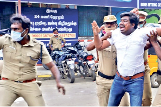 VOC Peravai protest turns violent, 73 held