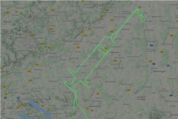 German Pilot Makes Point With Syringe In The Sky German Pilot Makes Point With Syringe In The Sky