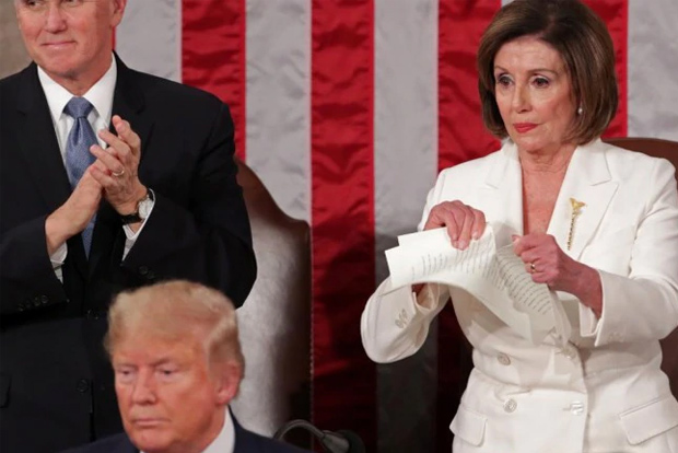 Trump slams Pelosi for tearing up his State of the Union speech copy, accuses her of breaking law