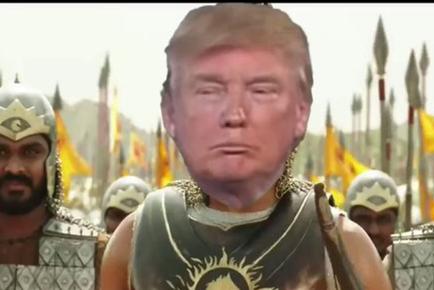 Trumps Baahubali avatar is a hit Trumps Baahubali avatar is a hit