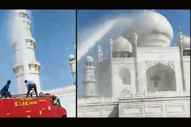 Fact Check: Was Taj Mahal water-washed ahead of Donald Trump’s visit?