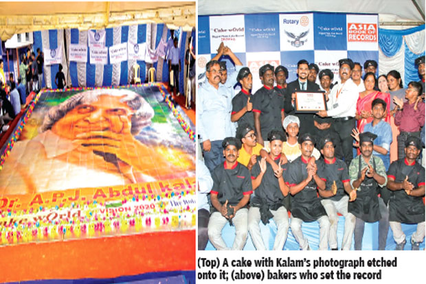 City bakers pay homage to Kalam with giant cake, set record
