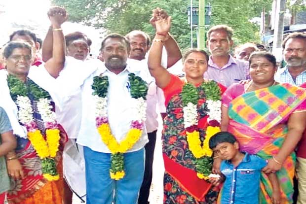 Double delight for Vandavasi farmer as both wives win Double delight for Vandavasi farmer as both wives win