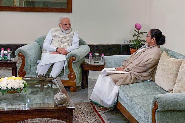 No CAA in Bengal: Mamata joins dharna after meeting PM Modi No CAA in Bengal: Mamata joins dharna after meeting PM Modi