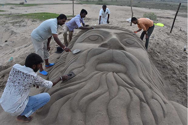﻿70-foot Tiruvalluvar sand sculpture to grace Mahabs