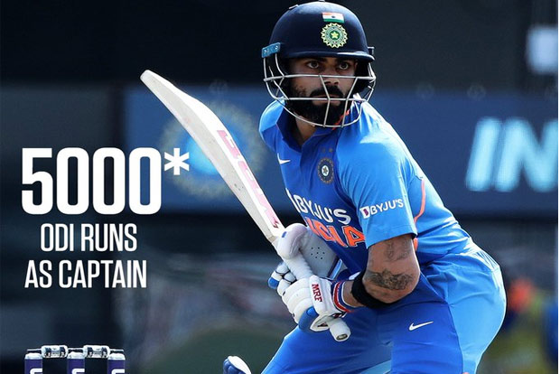 Kohli becomes fastest to score 5000 runs as ODI skipper