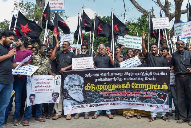 Rajinis Periyar remark assumes political overtones, Dravidian camp ups the ante