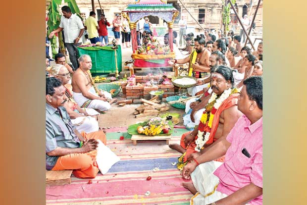 Ashthira Yagna performed at Big Temple for smooth consecration