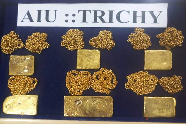 Air Intelligence Unit seizes 2 kg  gold in Tiruchy