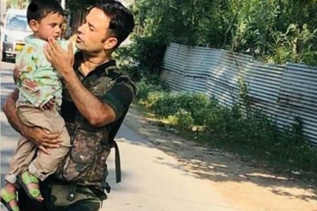 Toddler rescued after watching grandad die in Kashmir terror strike