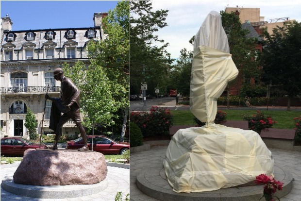 WH decries calls to remove Gandhi statues