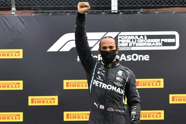 Hamilton celebrates 85th F1 victory Hamilton celebrates 85th F1 victory