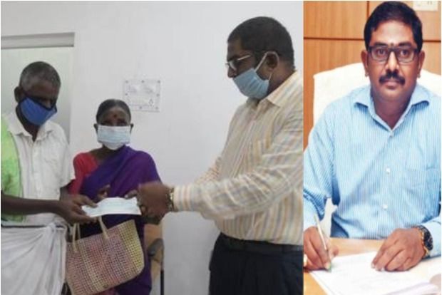 Erode District Collectors humanitarian gesture to visually impaired couple
