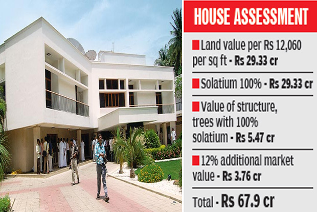 Veda Nilayam valued at Rs 67.9 cr, over 50 per cent to go as tax, penalties Veda Nilayam valued at Rs 67.9 cr, over 50 per cent to go as tax, penalties