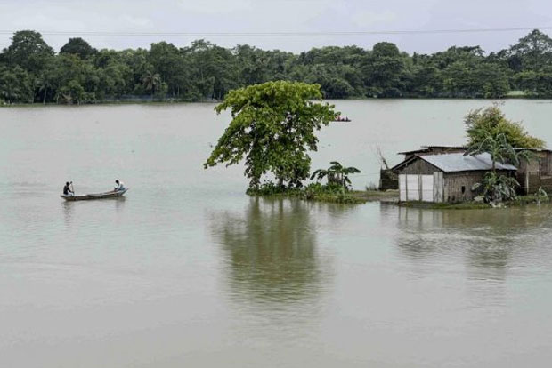 Floods, coronavirus hobble Assam, Bihar
