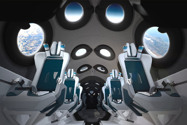Out of the world experience: Virgin Galactic unveils cabin to jet-set to edge of space