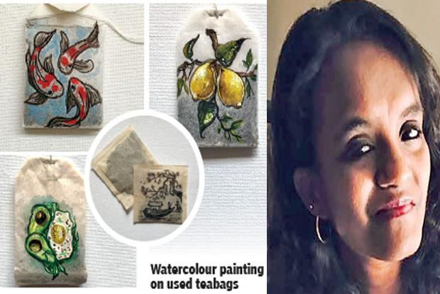 Teabags become a canvas for this graphic designer Teabags become a canvas for this graphic designer