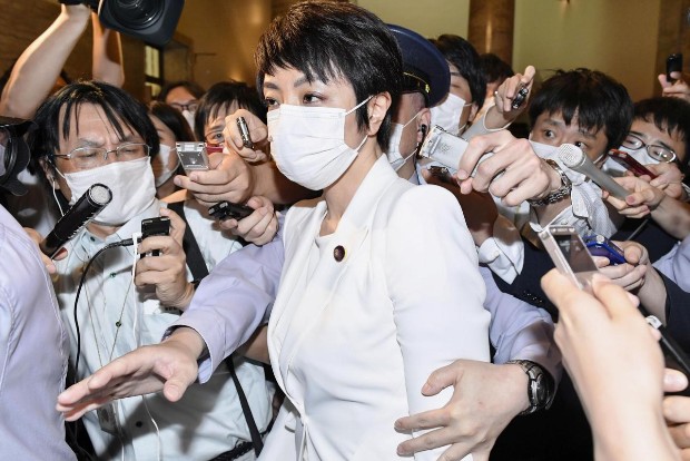 Former Japanese justice minister, lawmaker wife arrested for suspected vote-buying