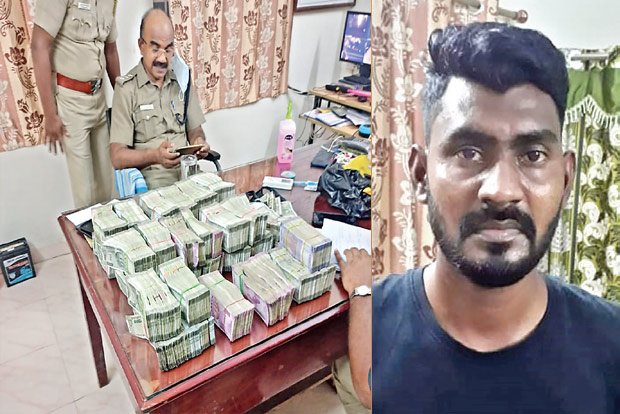 Rs 99.5L suspected hawala cash seized in Mannadi and 1 held