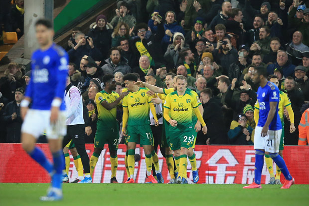 Lewis sinks Leicester to boost Norwich survival bid