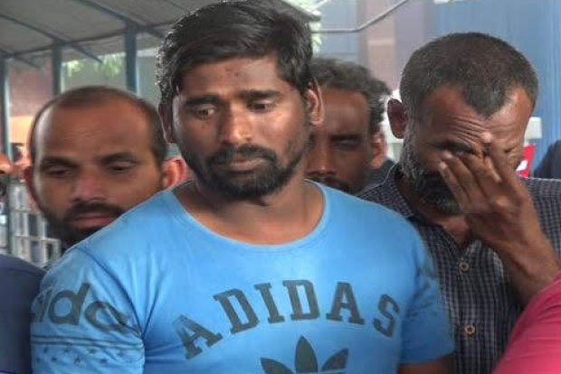Bonded labourers rescued from Oman reach Chennai Bonded labourers rescued from Oman reach Chennai