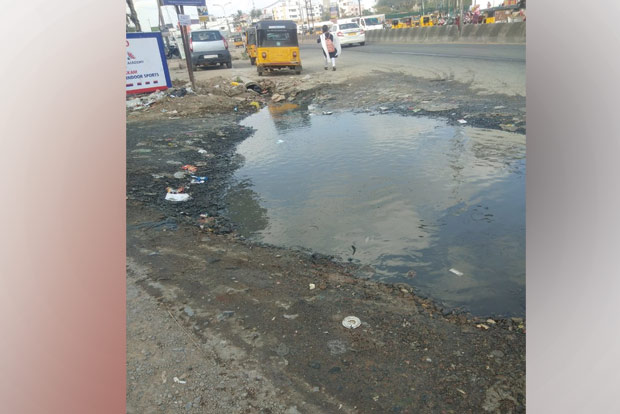 Citizen connect: Open sewage on Tambaram-Velachery road unattended for over a year, complain motorists
