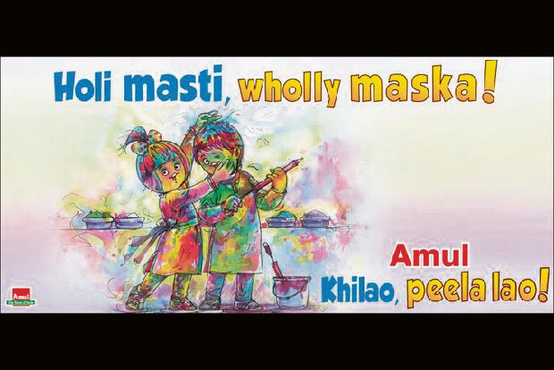 Amul posts ad, celebrates wholly maska Holi