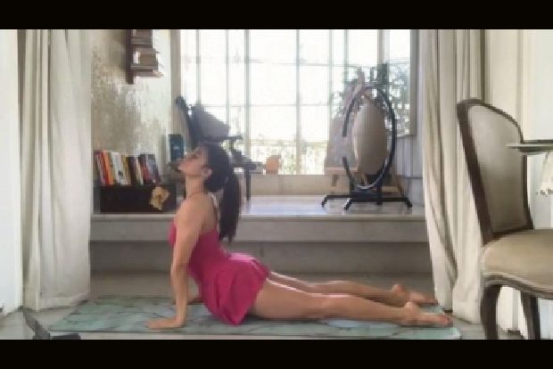 Jacqueline sets Insta afire with hot yoga videos