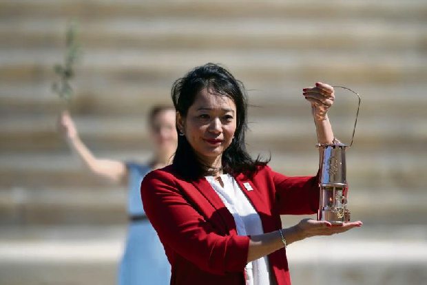 Greece hands over Olympic flame to Tokyo 2020
